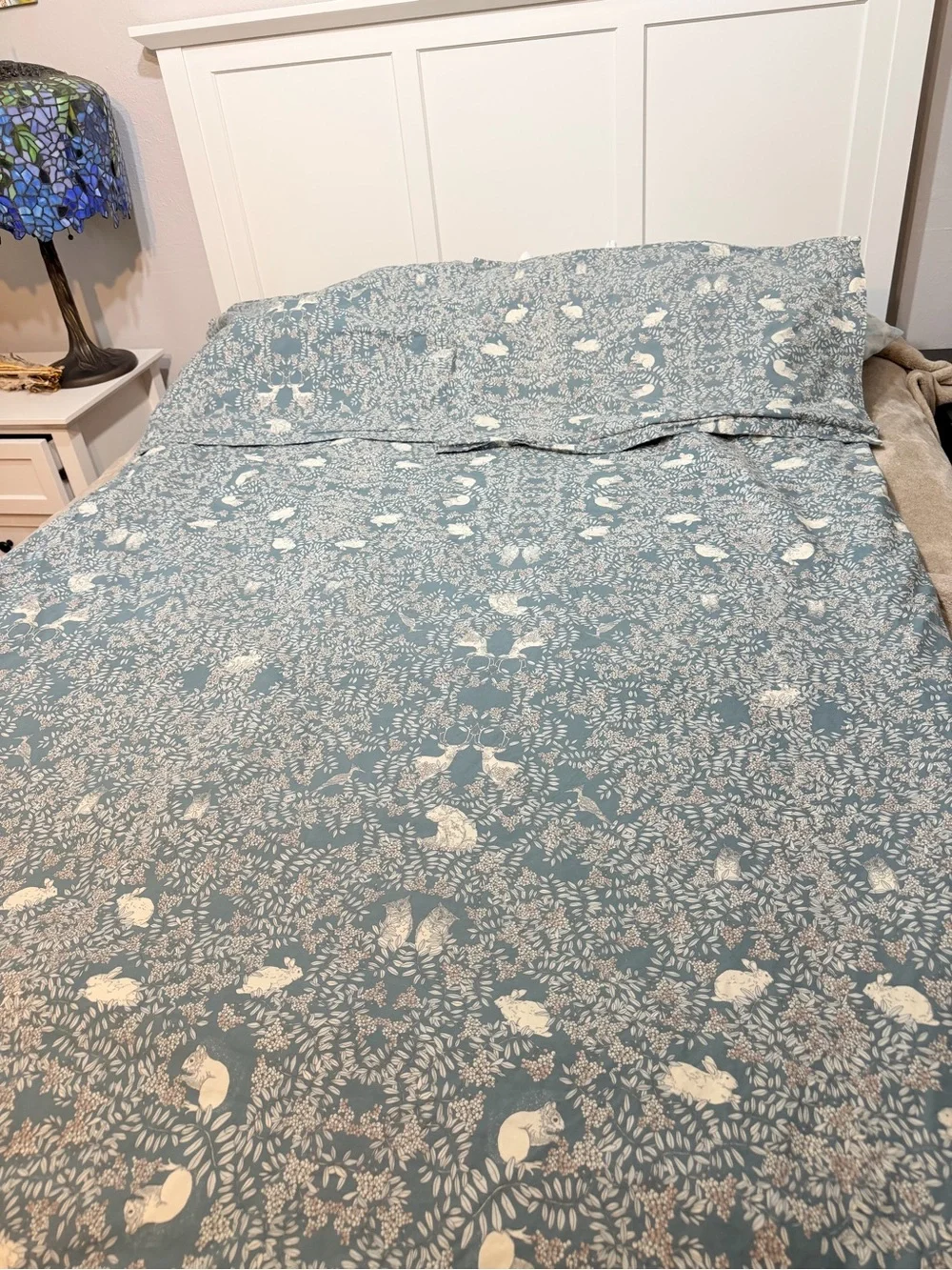 Garbo & Friends fabulous fauna sage green duvet with shams